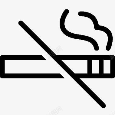 城市禁止吸烟标志图标图标