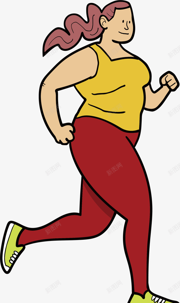 跑步减肥的女人矢量图ai免抠素材_新图网 https://ixintu.com 减肥 减肥女人 女人 矢量png 跑步 跑步减肥 矢量图