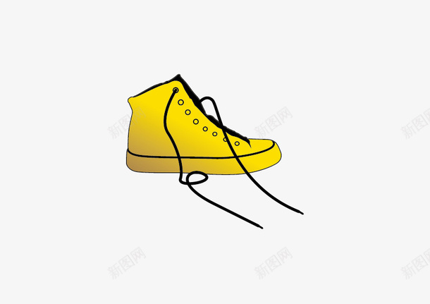 鞋子运动矢量图ai免抠素材_新图网 https://ixintu.com 图形 运动 鞋子 黄色 矢量图