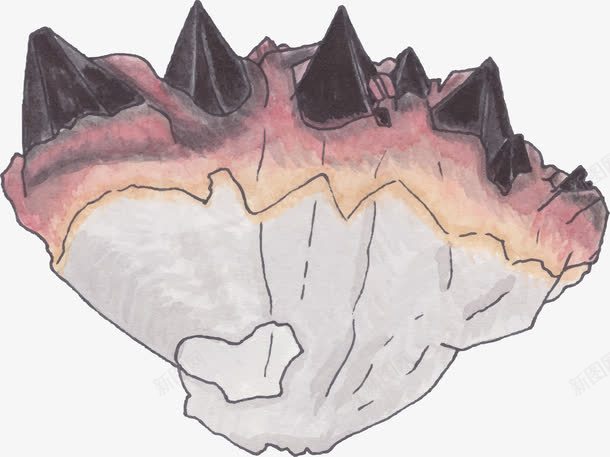 手绘山峰png免抠素材_新图网 https://ixintu.com 大山 山 山峰 手绘画 矢量装饰 装饰