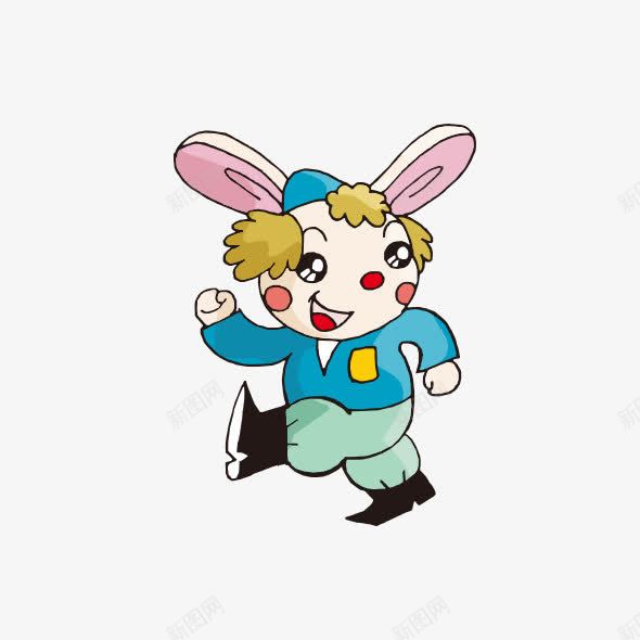漫步的小兔png免抠素材_新图网 https://ixintu.com 卡通 图案 小兔 漫步