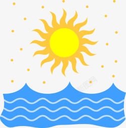 矢量海面上的太阳图标海面上的太阳图标矢量图高清图片