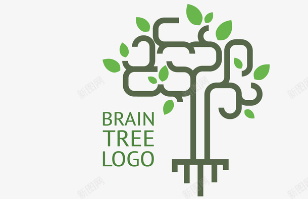 绿色树形logo矢量图图标eps_新图网 https://ixintu.com 树形logo 矢量logo 绿色logo 设计 矢量图
