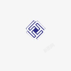 装饰图案F蓝白标志高清图片