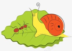卡通蜗牛蚂蚁素材