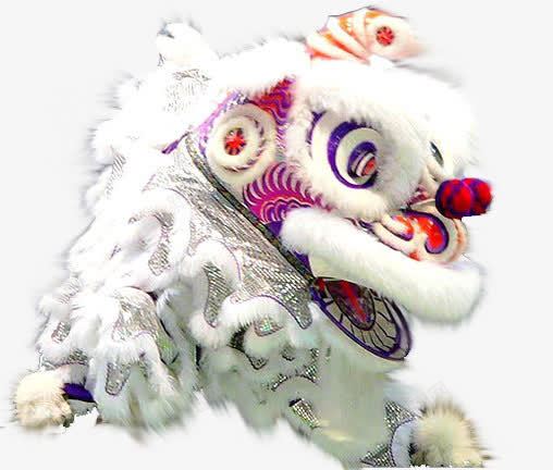 中国风元素白色的舞狮png免抠素材_新图网 https://ixintu.com 中国风 传统节日 喜庆 白色 舞狮
