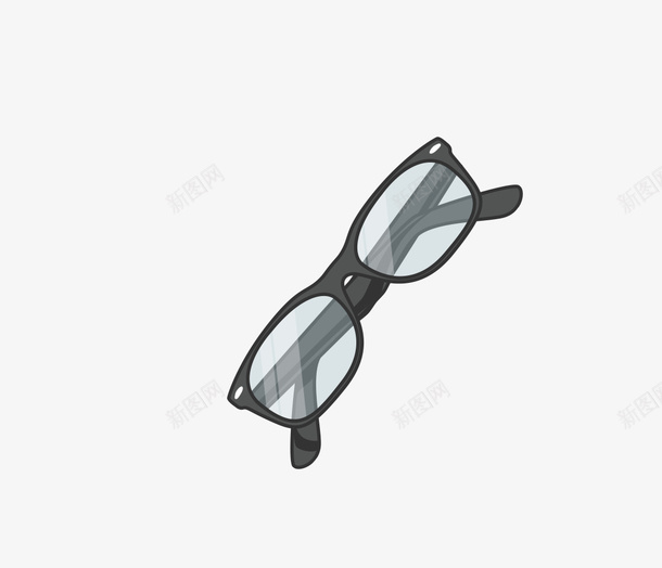 眼镜png免抠素材_新图网 https://ixintu.com 眼镜 装饰品 黑框