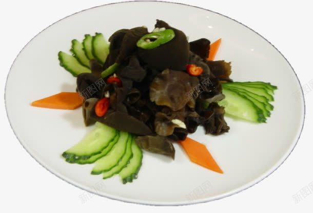 素炒木耳png免抠素材_新图网 https://ixintu.com 中华美食 传统美食 家常小菜 美味熟菜 花色冷盘 餐饮美食