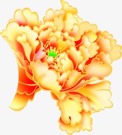 创意手绘水彩质感海棠花包装素材