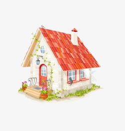 红顶小房屋素材