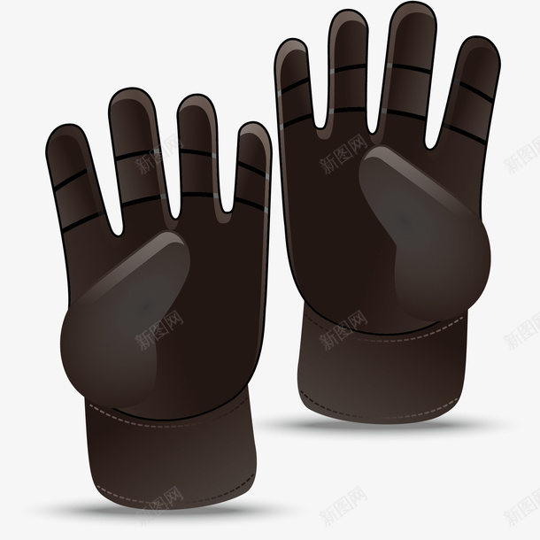 黑色手套矢量图eps免抠素材_新图网 https://ixintu.com 冬季 手套 矢量素材 矢量黑色手套 运动手套 黑色手套 矢量图