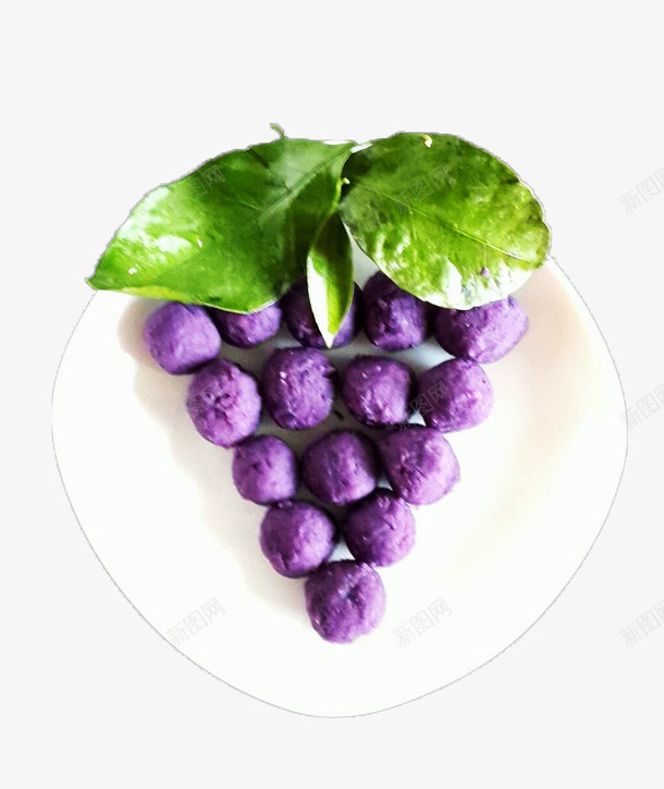 紫薯球拼盘psd免抠素材_新图网 https://ixintu.com 小吃 拼盘 紫薯球 食用