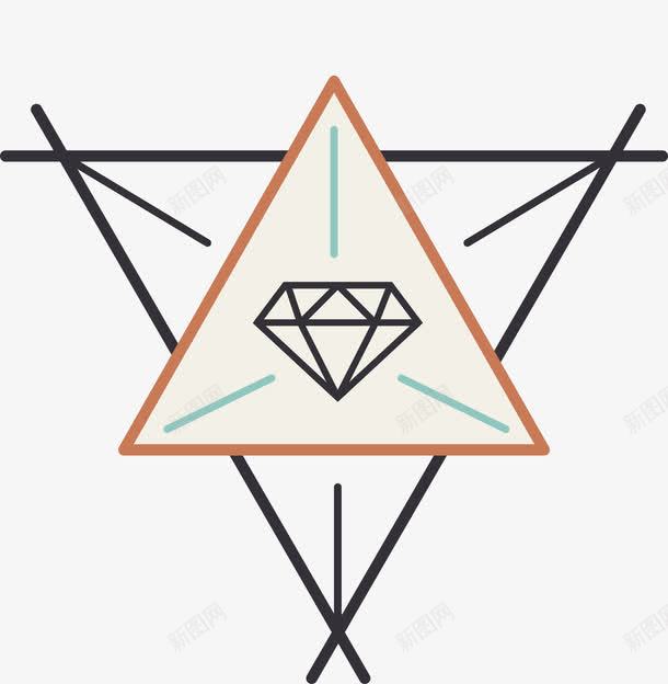 创意三角形png免抠素材_新图网 https://ixintu.com 三角型 三角形 三角形边框 拼色 拼色三角形 方形 方格