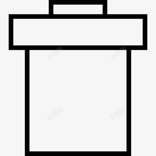 Bin与大盖图标png_新图网 https://ixintu.com 删除 删除容器 垃圾 工具和器具 纸箱