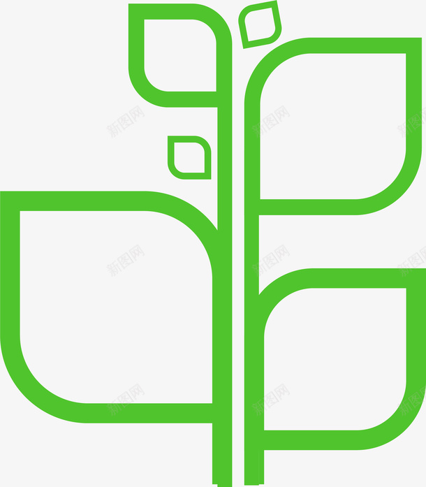 绿色简约植物边框纹理png免抠素材_新图网 https://ixintu.com 免抠PNG 植物 简约 绿色 边框纹理