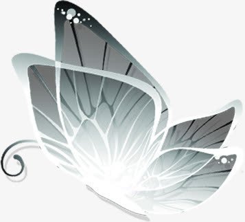 手绘灰色梦幻蝴蝶png免抠素材_新图网 https://ixintu.com 梦幻 灰色 蝴蝶