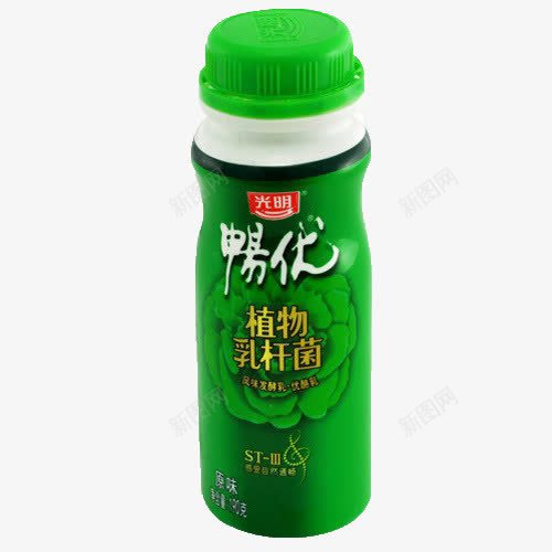产品实物原味酸奶png免抠素材_新图网 https://ixintu.com 瓶装 绿色 酸奶 零食