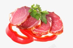 彩椒肉片矢量图素材