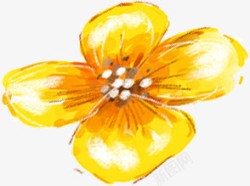 手绘黄色花卉艺术背景素材