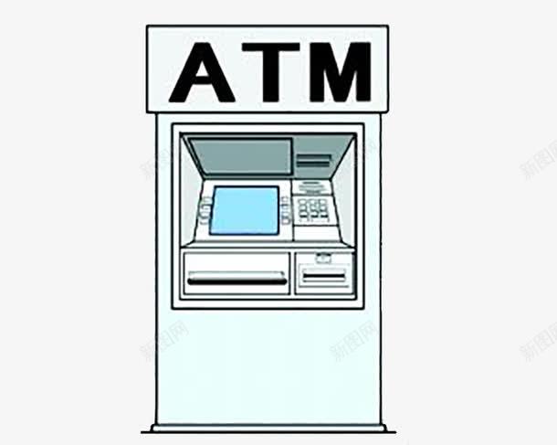 ATM机卡通画图片