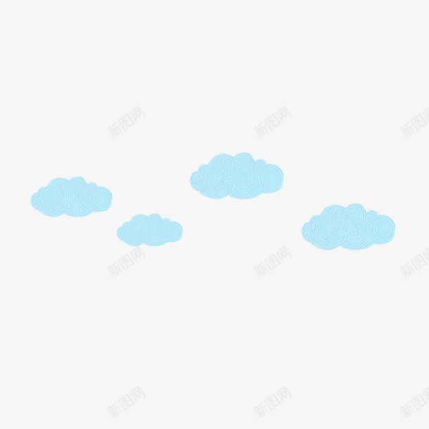 漂浮的云png免抠素材_新图网 https://ixintu.com 免扣素材 漂浮的云 蓝色