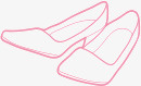 粉色线条高跟鞋素材