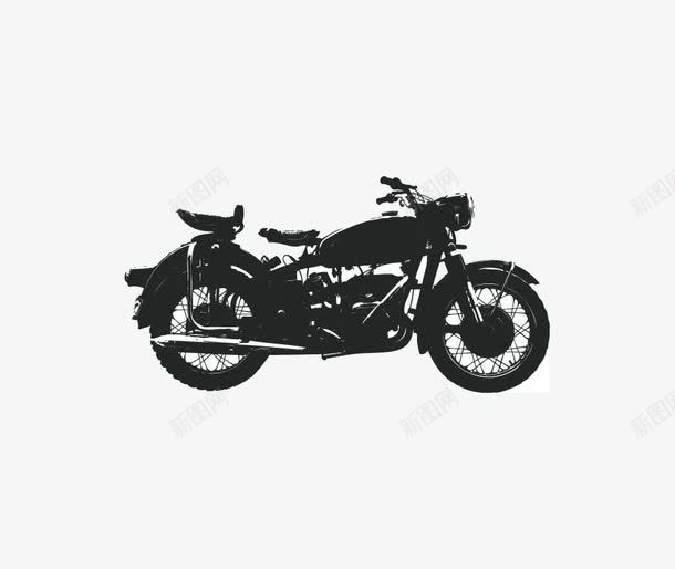 炫酷的摩托车png免抠素材_新图网 https://ixintu.com 交通工具 摩托车 黑色