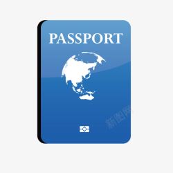 蓝色护照素材