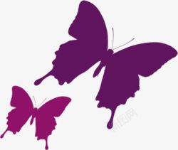 翩翩起舞的紫色蝴蝶素材