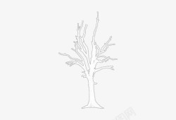 森树白色时尚简约森系树高清图片