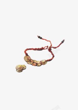 铜钱手链编织古代素材