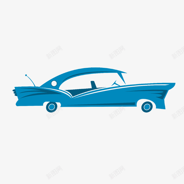 手绘蓝色汽车图标png_新图网 https://ixintu.com 图标 手绘 汽车 蓝色