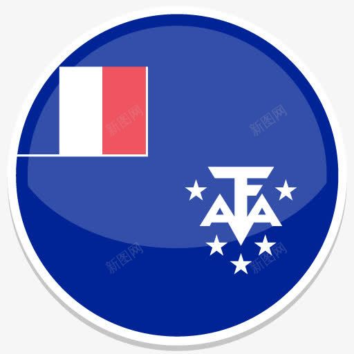 法国南部平圆世界国旗图标集png_新图网 https://ixintu.com french southern 南部 法国