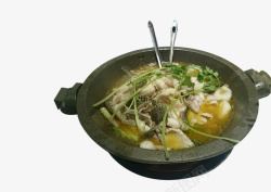 清汤石锅鱼素材