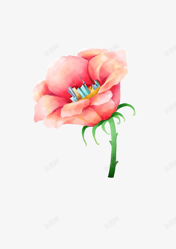 粉色的罂粟花png免抠素材_新图网 https://ixintu.com 粉色 罂粟花 花朵