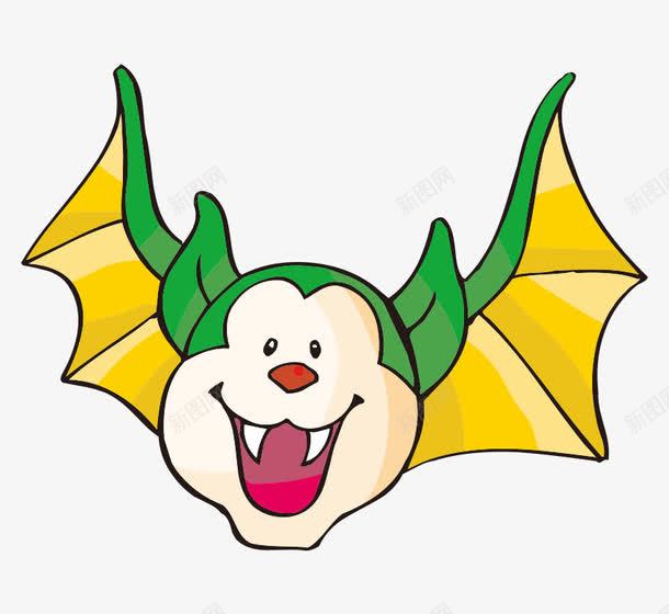 卡通万圣节蝙蝠png免抠素材_新图网 https://ixintu.com 万圣节 绿色蝙蝠 蝙蝠
