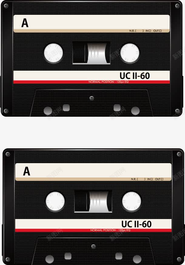 黑色复古磁带png免抠素材_新图网 https://ixintu.com 元素 复古 磁带 设计 黑色