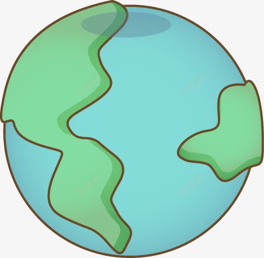卡通手绘地球png免抠素材_新图网 https://ixintu.com 卡通 地球 手绘
