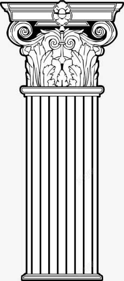 欧式古典花纹柱子素材
