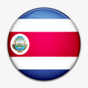 科斯塔国旗科斯塔哥斯达黎加国世界标志图标高清图片