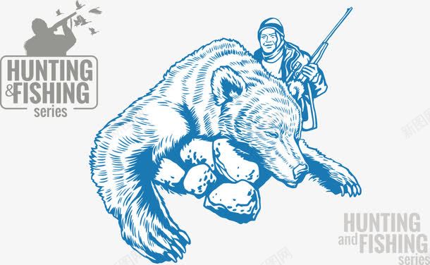 猎人与棕熊png免抠素材_新图网 https://ixintu.com 人物 打猎 棕熊 熊 狩猎 猎人 猎物