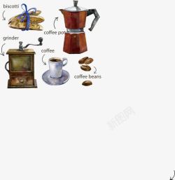 咖啡工具矢量图素材