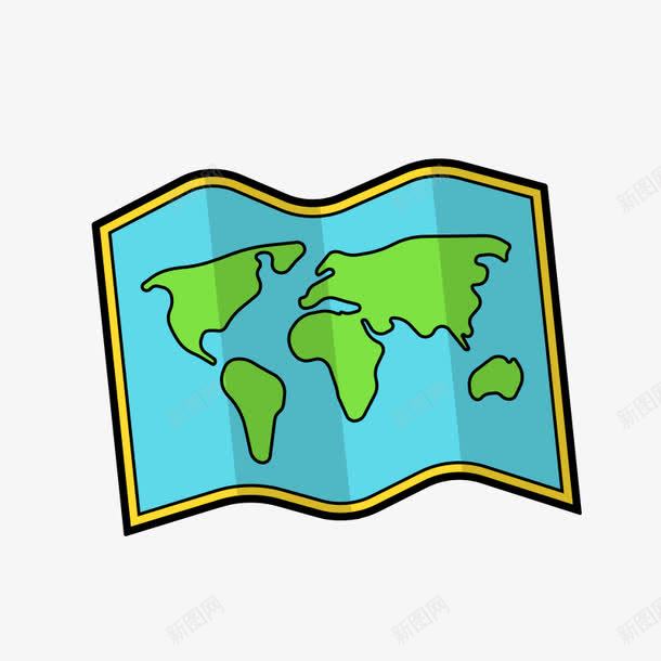 卡通地图png免抠素材_新图网 https://ixintu.com 世界地图 卡通 地图 绿色
