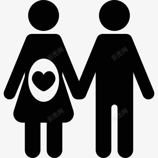 怀孕图标png_新图网 https://ixintu.com 人 夫妻 女人 妊娠 婚姻 心 男人