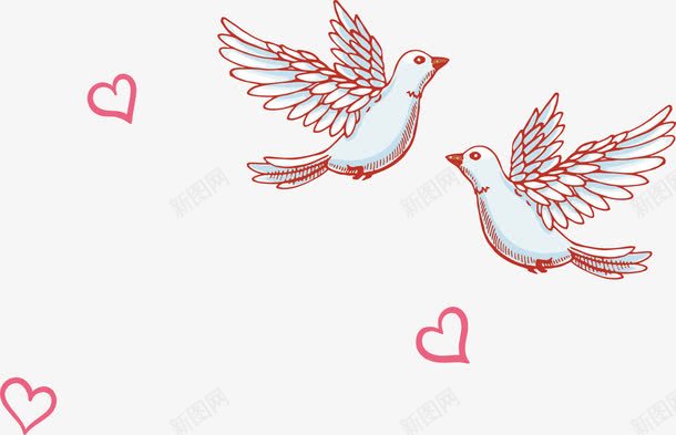 卡通飞鸽png免抠素材_新图网 https://ixintu.com 卡通动物 卡通手绘 装饰图案 飞鸽