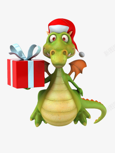 恐龙png免抠素材_新图网 https://ixintu.com 创意恐龙 圣诞 小恐龙 恐龙装饰图