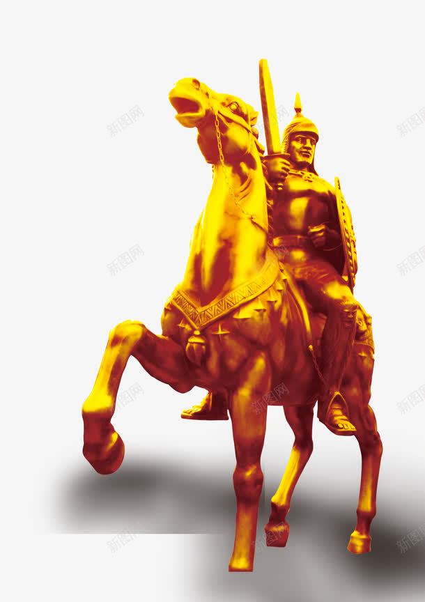 骑士与马雕像png免抠素材_新图网 https://ixintu.com 战场 战士 战斗 马 骑士 骑士模型