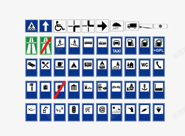 禁止标识矢量图图标eps_新图网 https://ixintu.com 交通标示 矢量标识 禁止标识 矢量图