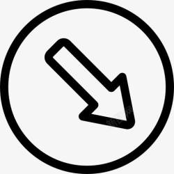 右转交通标志在图标高清图片