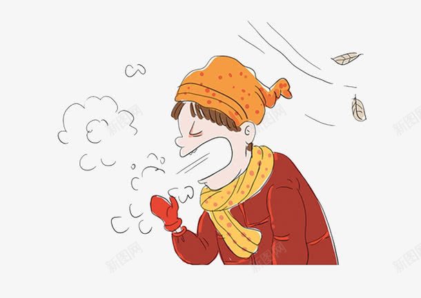 冬春季咳嗽容易转成肺炎png免抠素材_新图网 https://ixintu.com 卡通 咳嗽